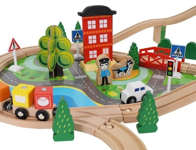 Wooden Battery Operated Train Set