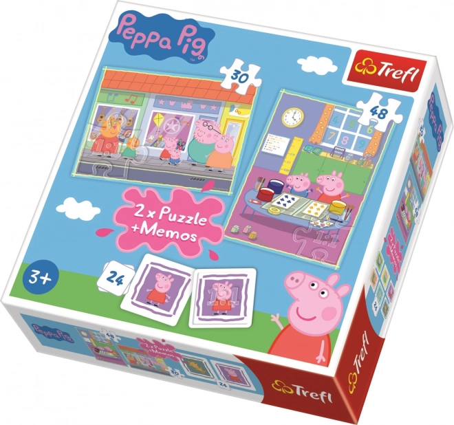 Peppa Pig Puzzle and Memory Game Set