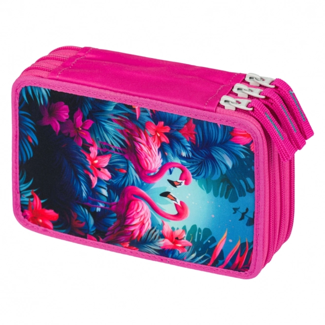 Baagl School Pencil Case - Flamingos