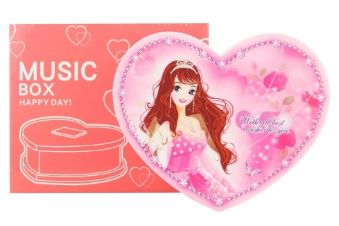 Heart Shaped Jewelry Box with Ballerina