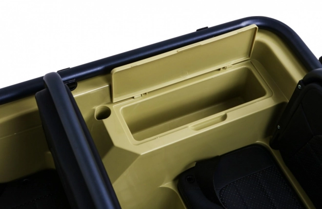 Retro vojenské auto pro 3 děti Matcha + pohon 4x4 + úložné prostory + EVA + pomalý start + MP3 LED