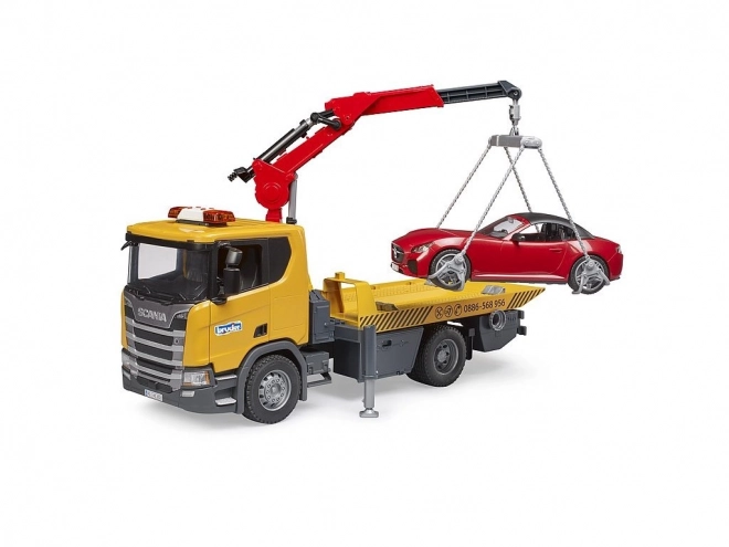 Bruder Scania Tow Truck with Car