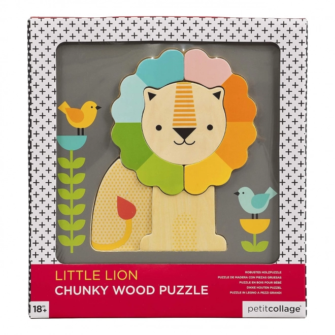 Wooden Lion Puzzle by Petit Collage