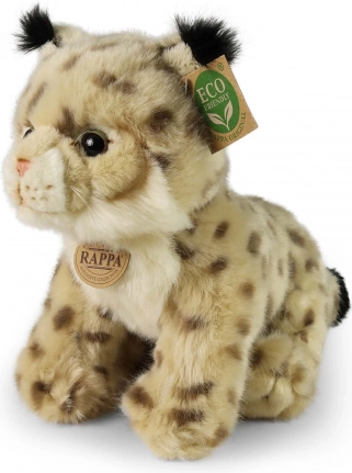 Lynx en peluche assis 25 cm éco-responsable