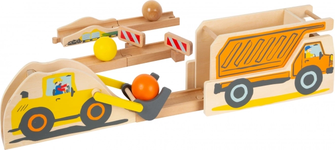 small foot construction site ball track set