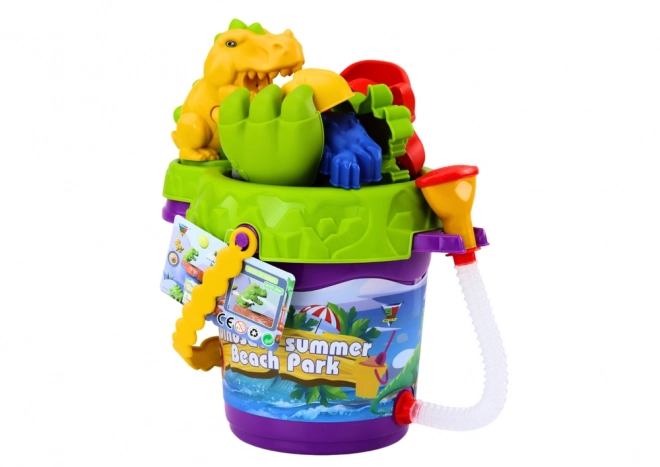 Sand Play Set with Bucket and Dinosaur Molds