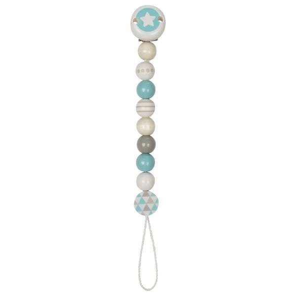 Turquoise Star Pacifier Clip