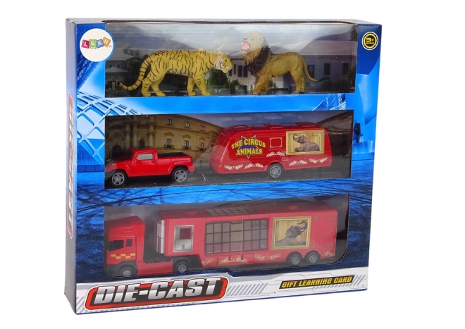 Circus Animal Transport Truck Set