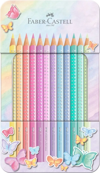 Faber-Castell Sparkle Colored Pencils in Tin Box - 12 Colors