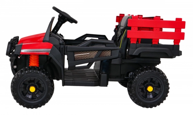 Children's Farm Pickup Red + Remote Control + Luggage Wagon + Shovel + EVA + MP3 LED
