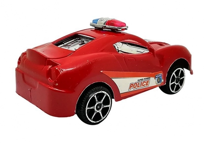 Police Car Toy Set with Pull Back Action