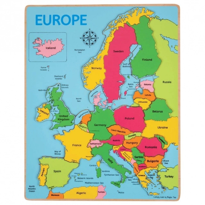 Bigjigs Toys Wooden Puzzle Europe Map