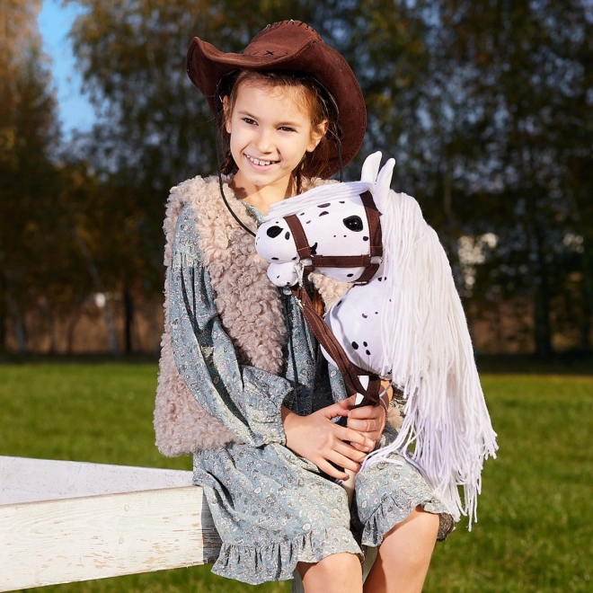 Hobby Horse Stick from HOPPIHORSE Sport Edition in White Leopard Color
