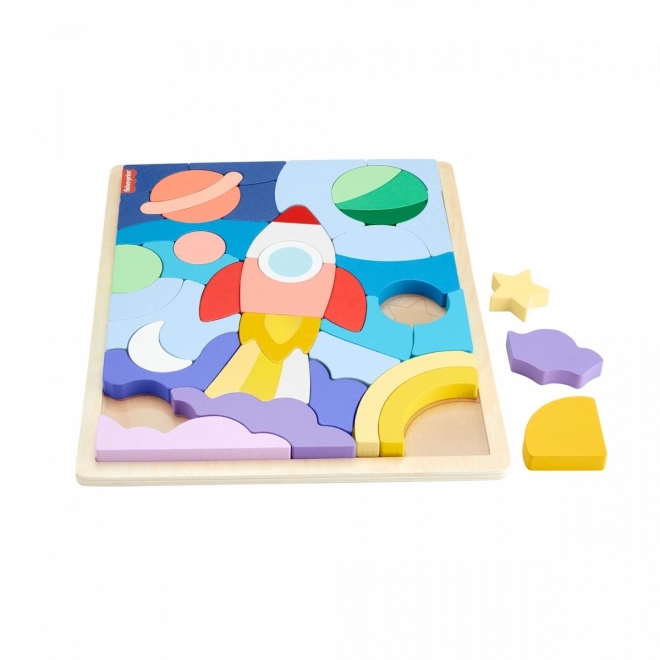 Wooden Space Puzzle Toy by Fisher-Price