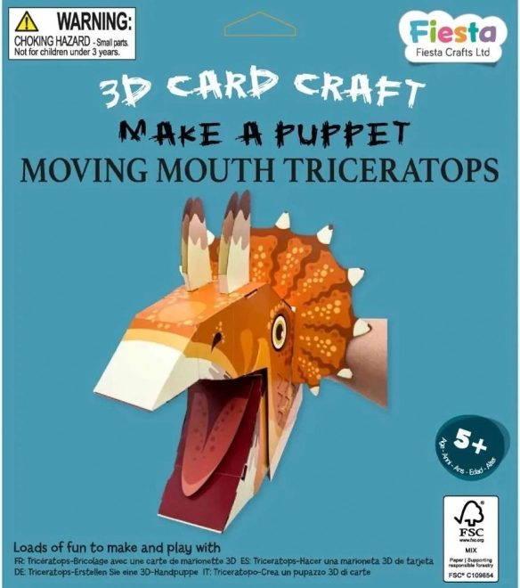Set creativo 3D marionetta Triceratopo