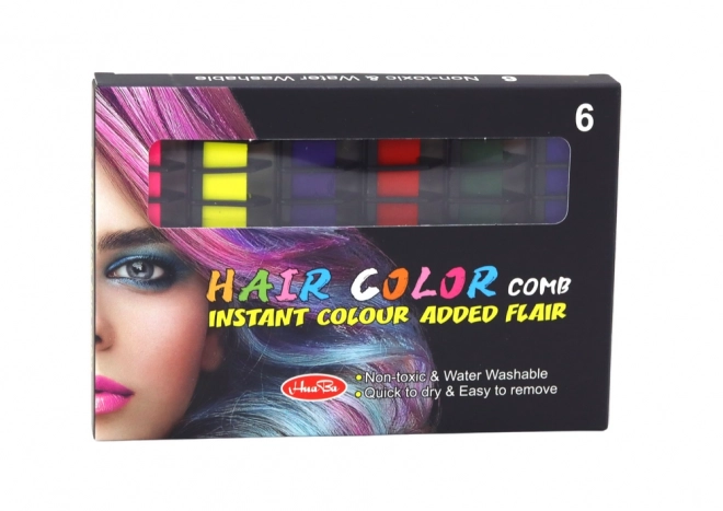 Hair Color Chalk Set 6 Matte Colors