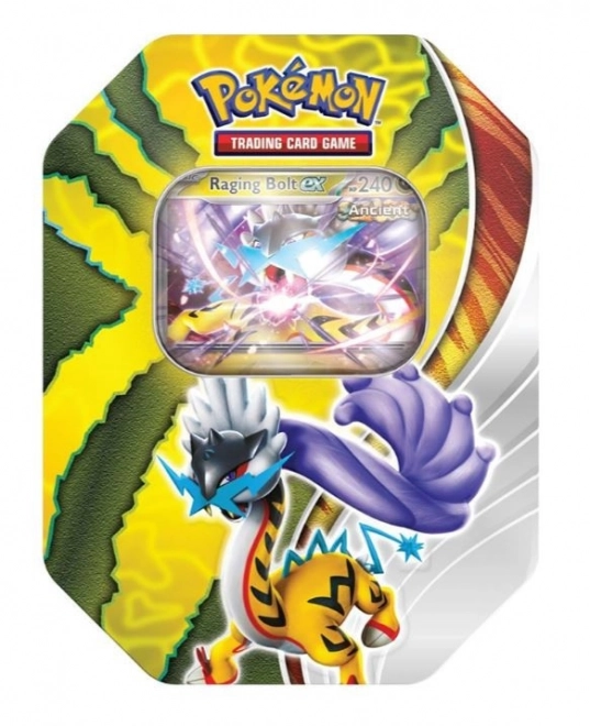 Paradox Destinies Pokémon Card Tin - Raging Bolt Ex