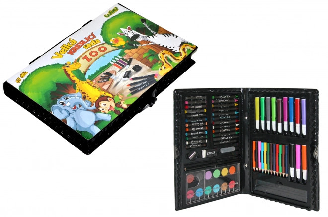 Art Supplies Case Zoo 67 Pieces