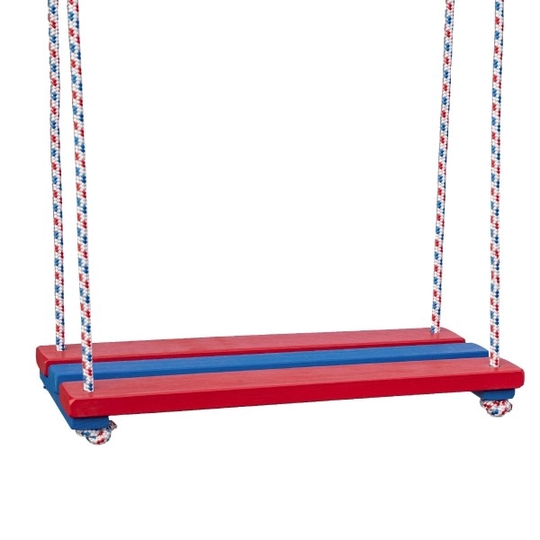 Wooden Swing with Colorful Board