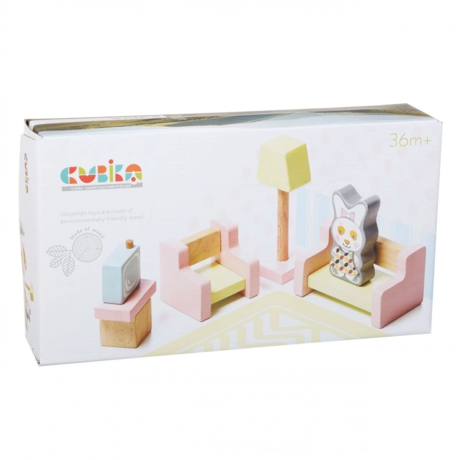 Cubika Living Room Wooden Dollhouse Furniture