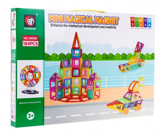 Magnetic Building Blocks Mega Set 184 Pieces