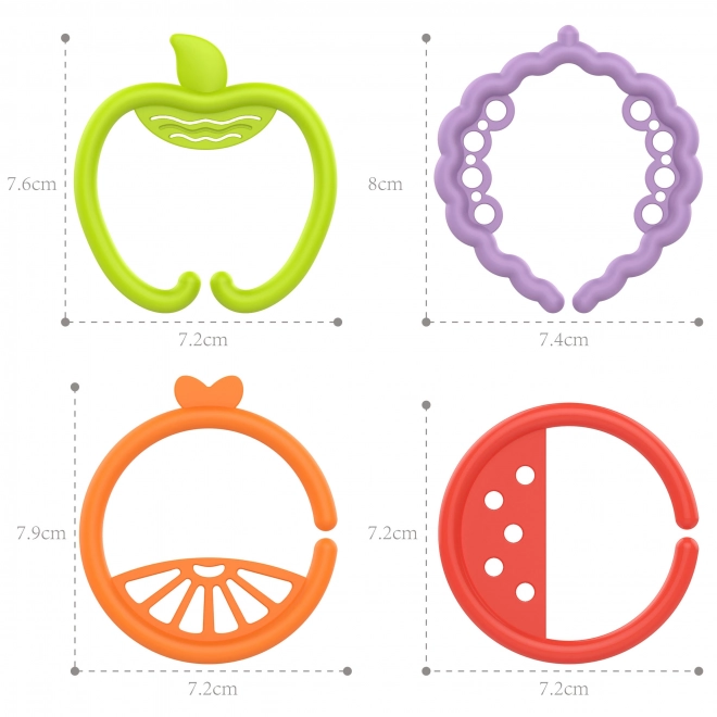 Giocattolo sensoriale Woopie per bambini con ganci a forma di frutta