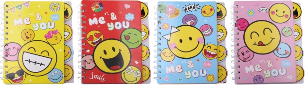 Bloc-notes Smiley à reliure spirale