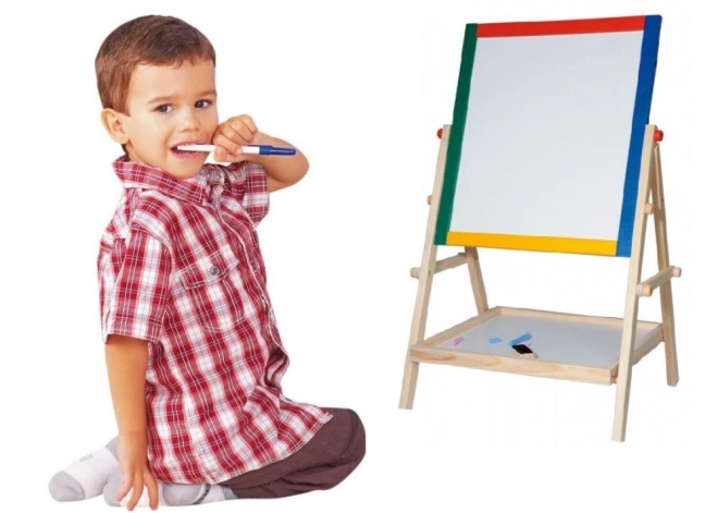 Double-sided Chalk and Magnetic Board