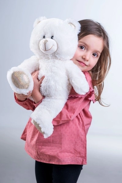 Dreamy White Teddy Bear with Light and Sound