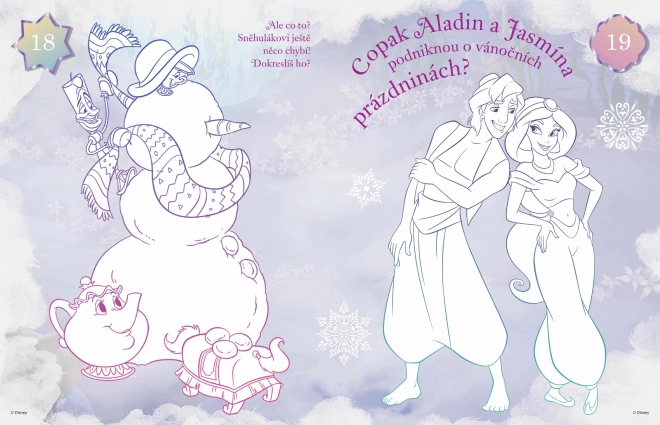 Christmas Coloring Book with Stickers Disney Princesses