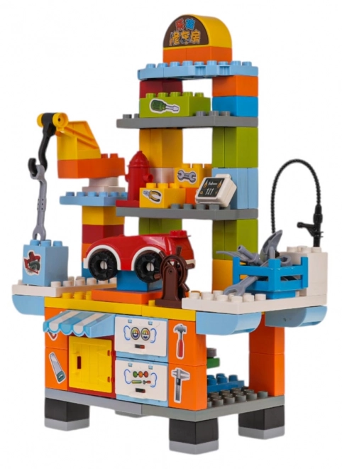 Building Block Set 110 Pieces Workshop For Kids