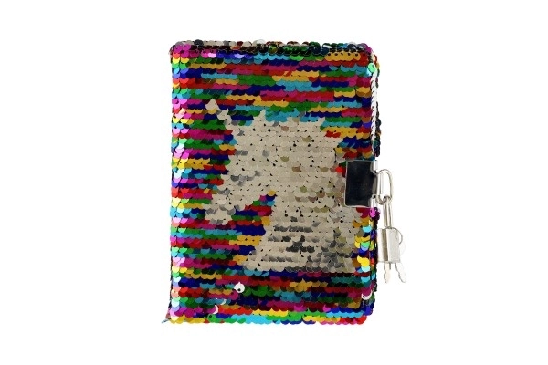 Sequin Secret Notebook with Lock