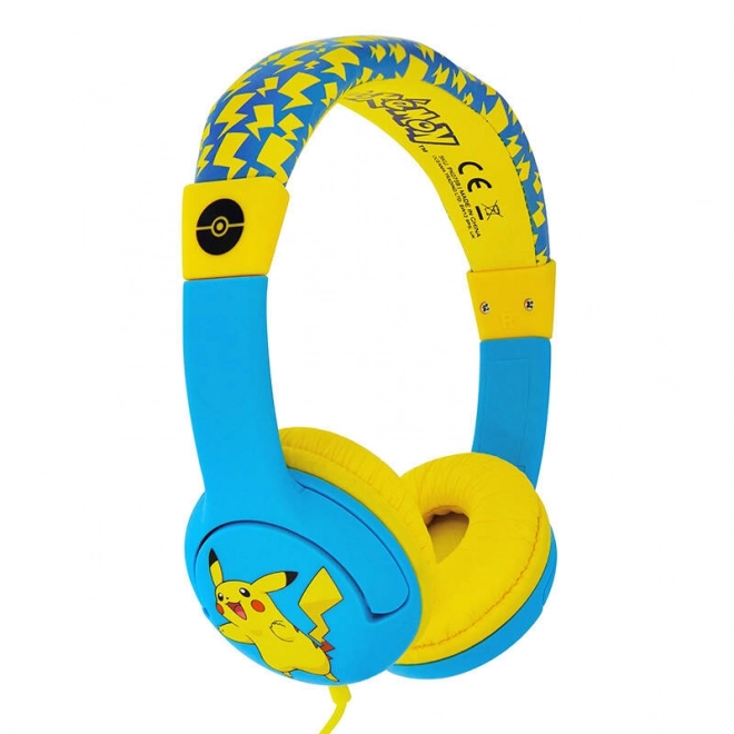 Wired Kids Headphones Pokemon Pikachu Blue and Yellow