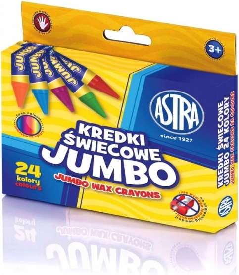 Jumbo Wax Crayons 24 pcs ASTRA
