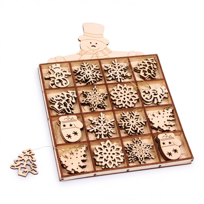 Small Foot Wooden Christmas Ornaments Box