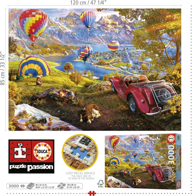 Educa hot air balloons valley puzzle 3000 pieces