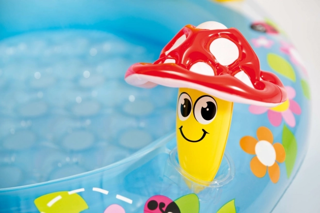 Inflatable Pool with Mushroom Canopy