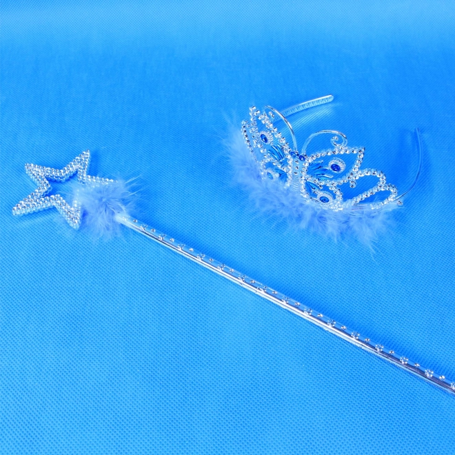 Princess Tiara and Wand Set - Blue