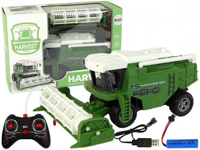 Remote Control Green Harvester Toy