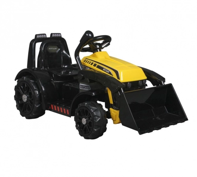 Electric Ride-On Tractor with Horn and Loader Yellow