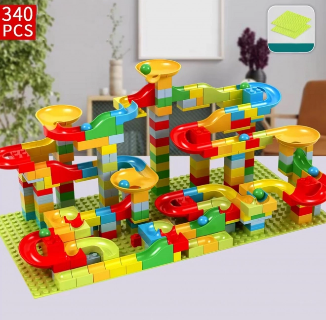 Ensemble de construction WOOPIE Piste à billes 340 pcs