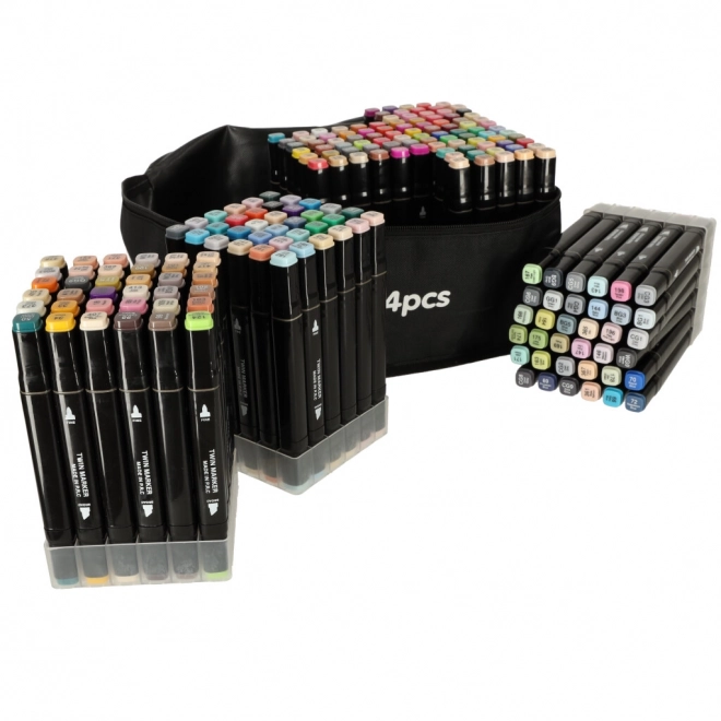 Dual-Tip Alcohol Markers Set with Case