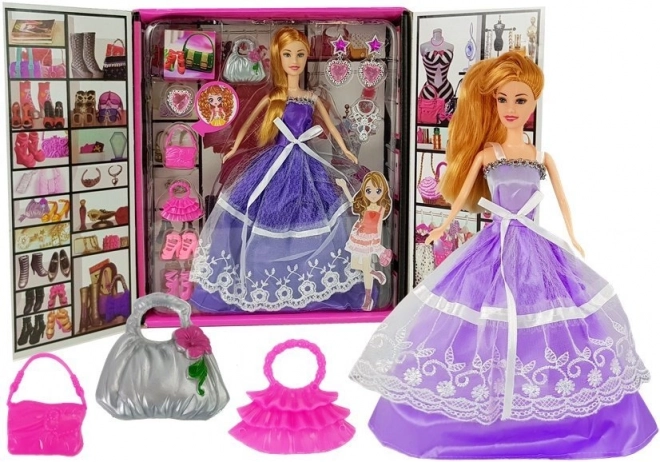 Purple Gown Doll with Accessories