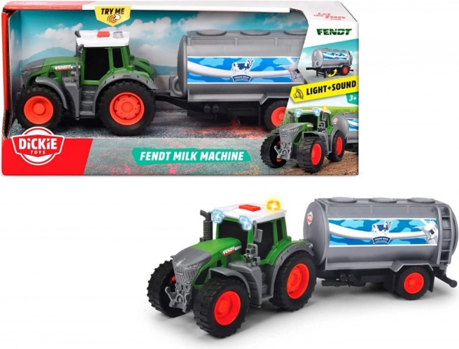Trattore con rimorchio per latte FARM 26 cm