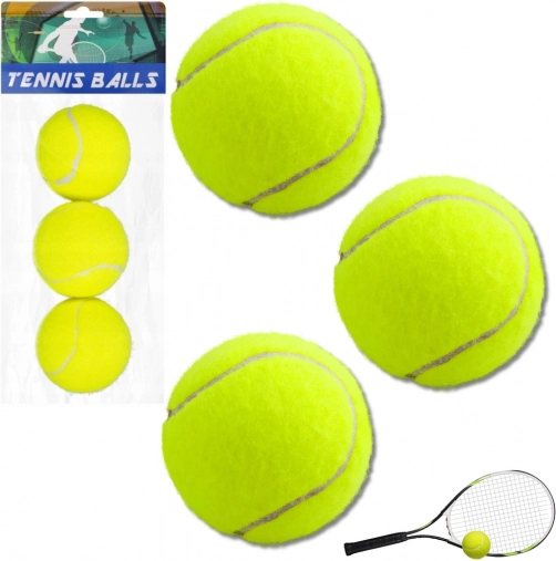 Set di palline da tennis gialle 3 pezzi
