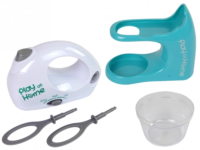 Mixer giocattolo per bambini con ciotola blu