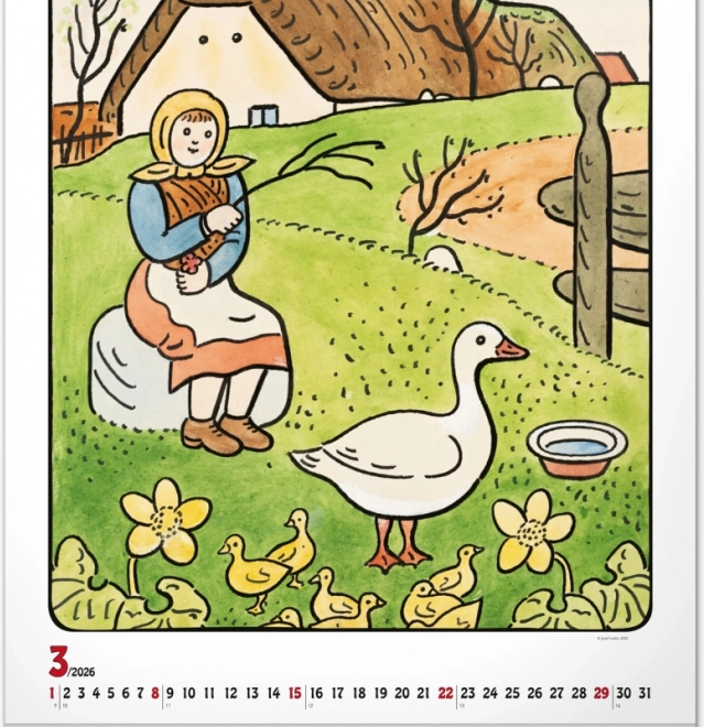 wall calendar Josef Lada 2026