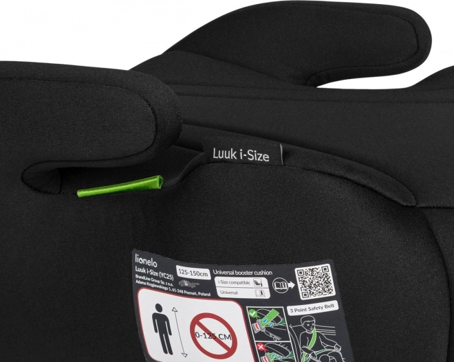 Lionelo Car Booster Seat Luuk i-Size Black