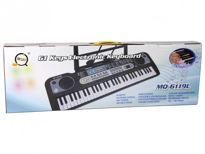 Interactive Keyboard with Microphone for Kids