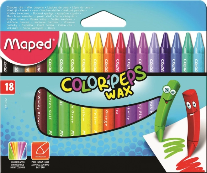 Maped Triangular Wax Crayons Set